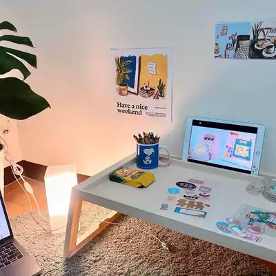 Floating window sill small table ins small table ins carpet on the kang small seat table dormitory bedside bedroom small creative folding