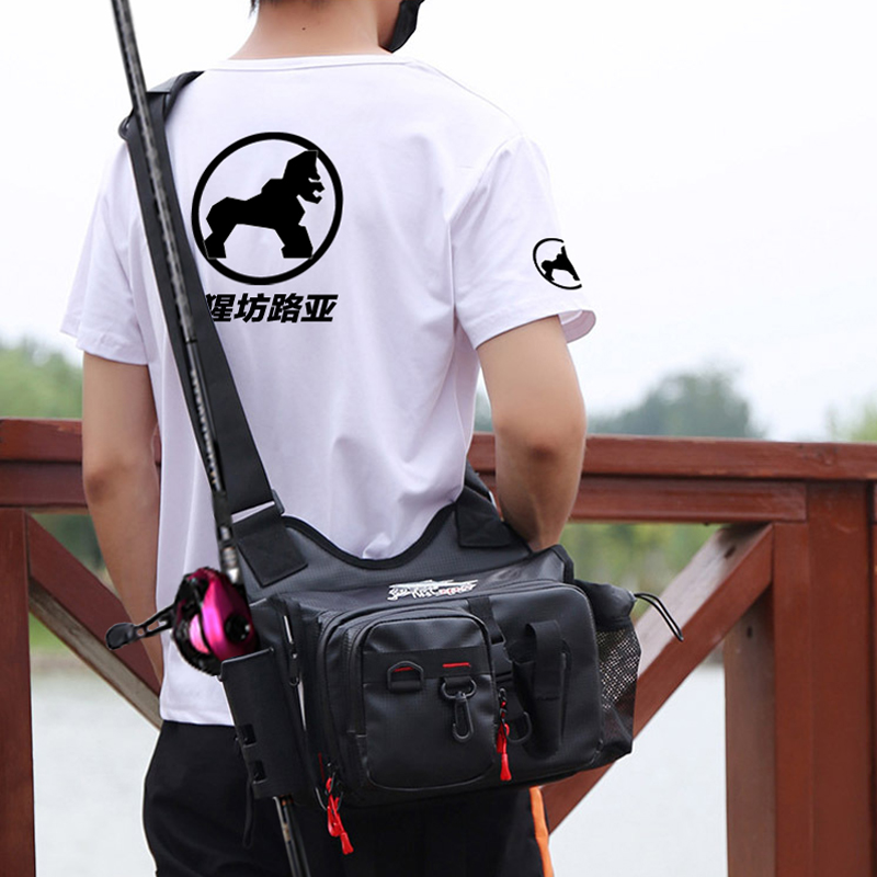 Luya Pack Multi-function Purse Single Shoulder Diagonal Satchel waterproof Intended Bait Bag Wood Shrimp Pack Iron Plate False Bait Bag Sea Fishing