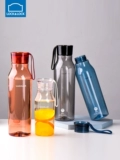 Лексиэле Следуйте за пластиковой спортивной водяной чашкой Tritan Portable Transparent Water Cup Cup Cup Food -Крумите высокая температурная устойчивость