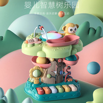 Newborn baby toy educational early education multifunctional music hand drum 3-6-12 months baby fun sliding ball tower