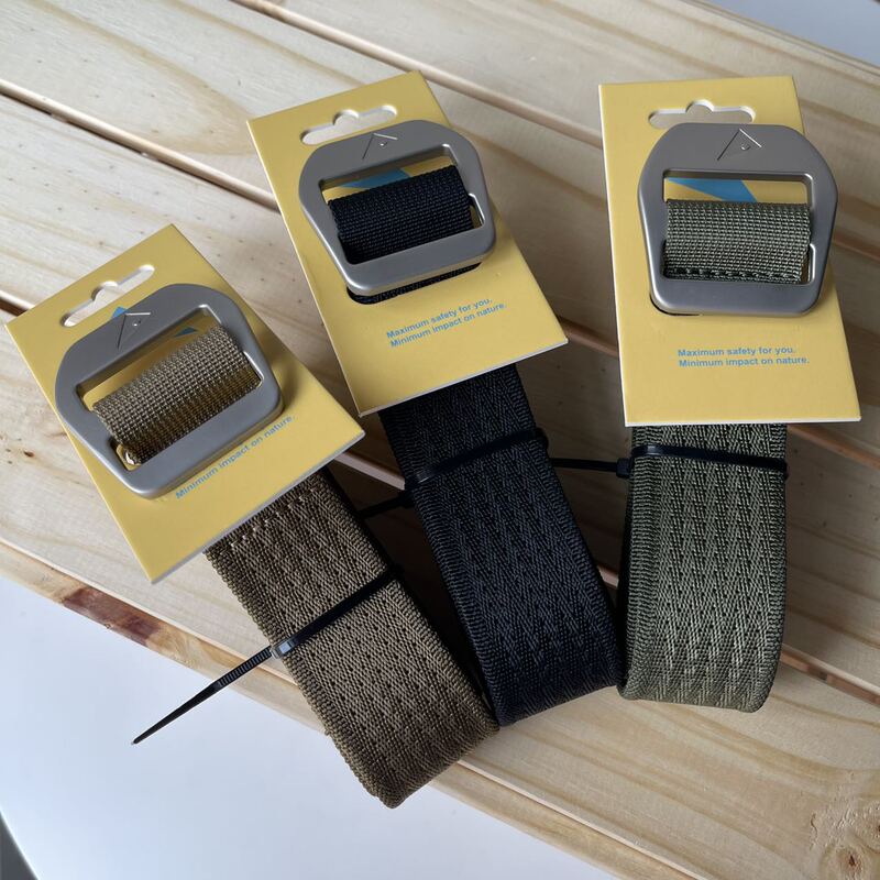 Triangle Rat 24 New Model Men's Outdoor Sports Elastic Tactical Functional Belt Nylon Metal Buckle Without Holes