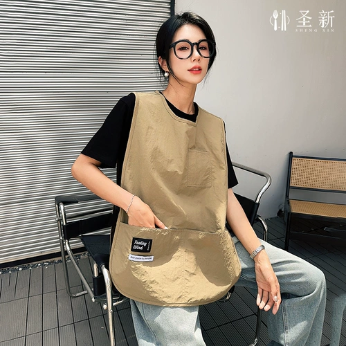 Кофейный жилет для работы, водонепроницаемый фартук