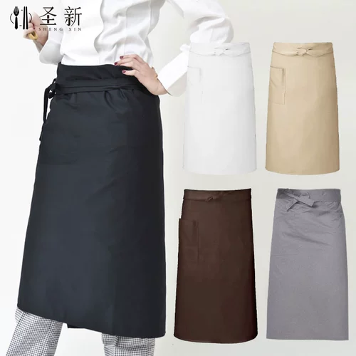 Рабочий фартук, черная белая юбка в складку подходит для мужчин и женщин