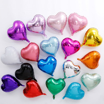18 inch love aluminum film balloon birthday party heart - shaped wedding room decorated peach aluminum foil balloon