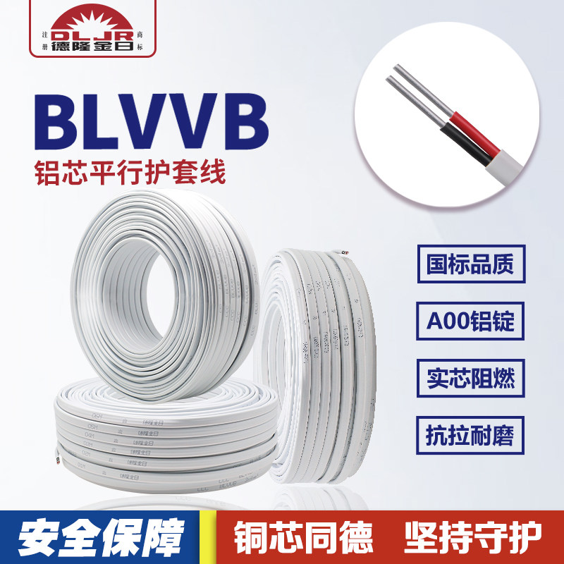 National standard blvvvb wire two 2 Three 3 Core 2 5 4 6 10 16 square aluminum core sheath wire parallel wire