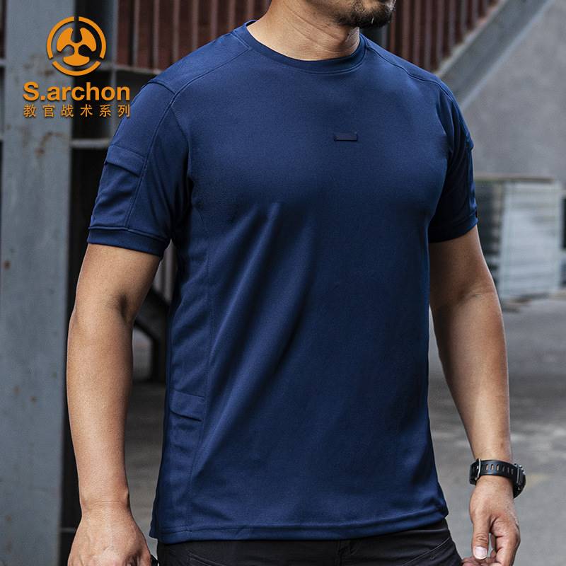 Outdoor tactical summer T-shirt men's outdoor sports round neck short-sleeved special forces half-sleeve shirt
