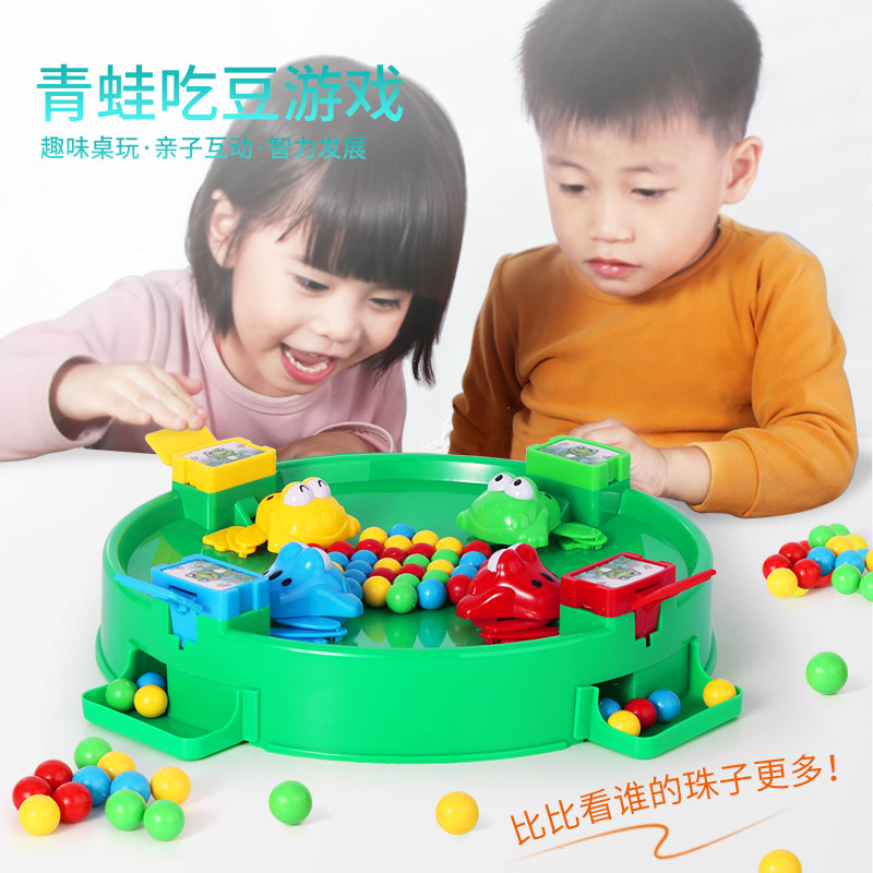 Shake-in-the-net red hominin Double pair for play-parenting interactive game fun frogs eating bean-bean toy children Puzzle Class