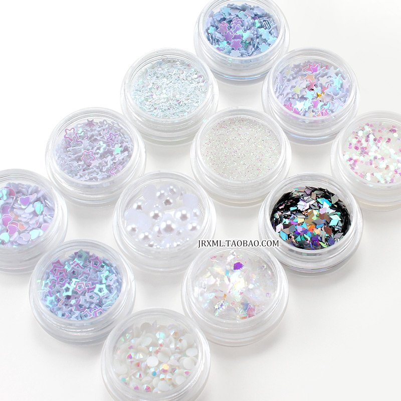 Glitter Eye Makeup Sequin Paste Star Nail Eye Makeup Glitter Powder Face Wear Tears Eye Diamond Shadow Fairy Heart Sequins