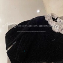 Give back the price) to check the stock ~ 2021 autumn and winter eenkfa lace florian lace lead velvet long sleeve horse chia sweater