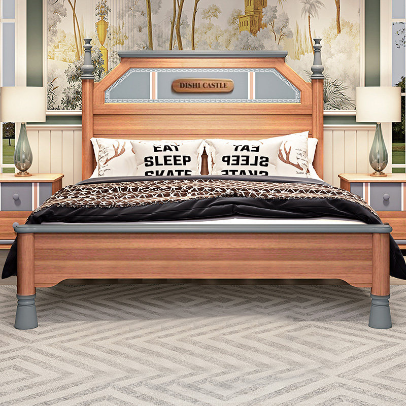 the nordic solid wood children 1 5m single gold sandalwood boy double youth furniture small apartment