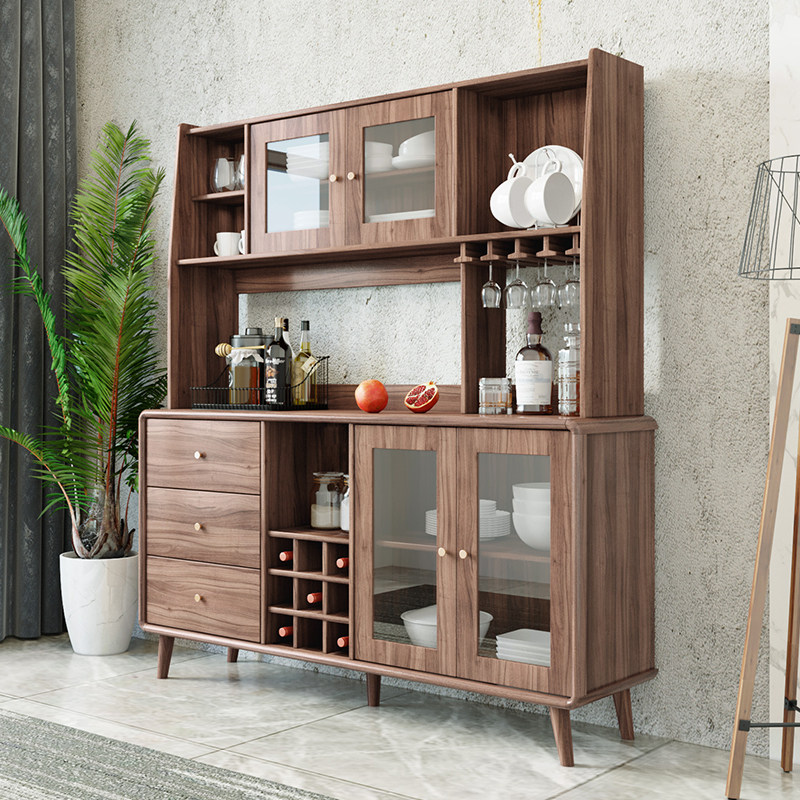 Nordic Dining Cabinet Integrated Multifunction Storage Closet Bowl Tray Cabinet Modern Minima Living Room Home Leaning Wall Tea Water Cabinet