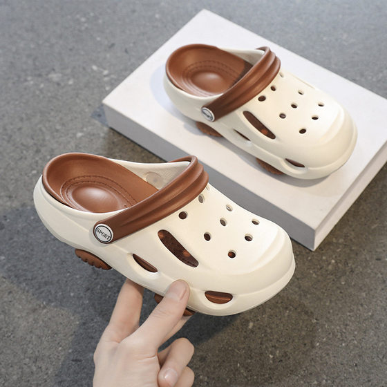 2025夏季女童洞洞鞋新款EVA防滑潮流拖鞋男防滑外穿沙滩凉鞋儿童