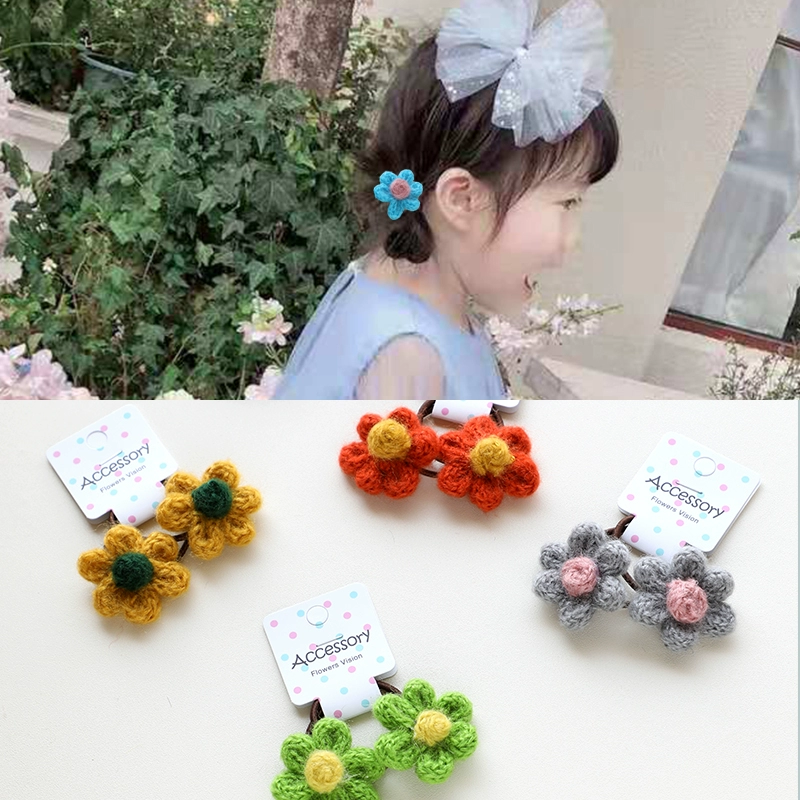 Dây buộc đầu bé gái phụ kiện dây chun không làm tổn thương tóc Phiên bản hàn quốc dễ thương công chúa nhỏ nơ hàn quốc - Phụ kiện tóc