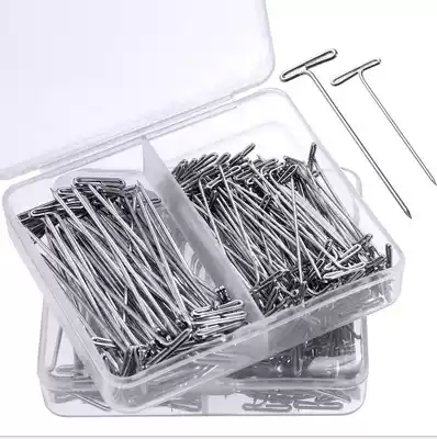1500 boxed high quality nickel-plated T needle Silver T-shaped steel needle wig hair attachment pin full specifications