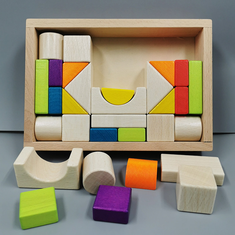 Big particle childrens building blocks Products special toys puzzle wood baby puzzle early education kindergarten boys and girls 3-6 years old