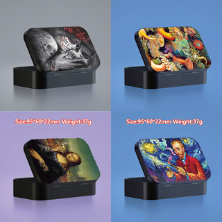 创意20支粗烟盒马口铁金属便携个性储存盒烟丝盒爱因斯坦蒙娜丽莎