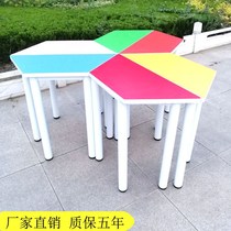 Reading room desks and stools group activity tables psychological consultation room tables and chairs creative splicing painting tables English training tables
