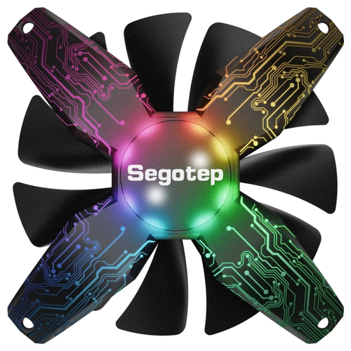 Xingu Guangzhiguang xiaoai ai hyun rgb case case holiding вентилятор Хост компьютер светодиод тихий вентилятор на рабочем столе 12см