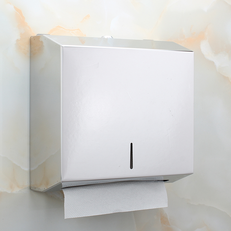 New Stainless Steel Toilet Paper Box Makeup Room Paper Towel Rack Toilet Wall-mounted Household Extractable Toilet Paper Box Free Of Punch