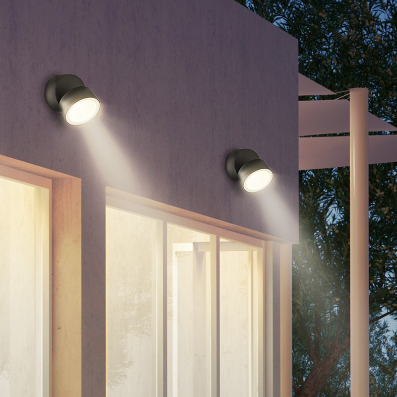 UME Outdoor Wall Lamp Waterproof Modern Minima Balcony Led Aisle Veranda Outdoor Courtyard lamp Swivel Spotlight