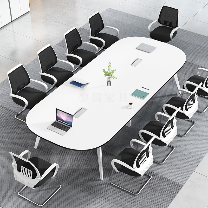 Office conference table long table simple modern conference room reception training mobile long negotiation table and chair combination