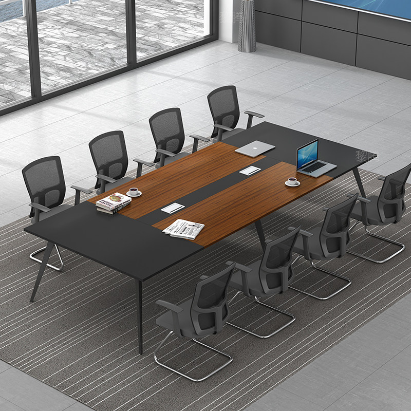 Office furniture bar conference table long table brief modern strip table training table rectangular desk chair combination