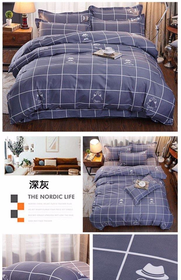 Bốn mảnh cotton 100% cotton đơn giản Giường bốn mảnh cotton đôi chăn ga gối giá chăn ga gối đệm