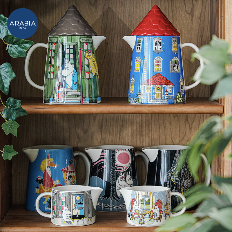 Nordic Finland Arabia Mmin moomin ceramic cold water cooling kettle can iittala kettle canned