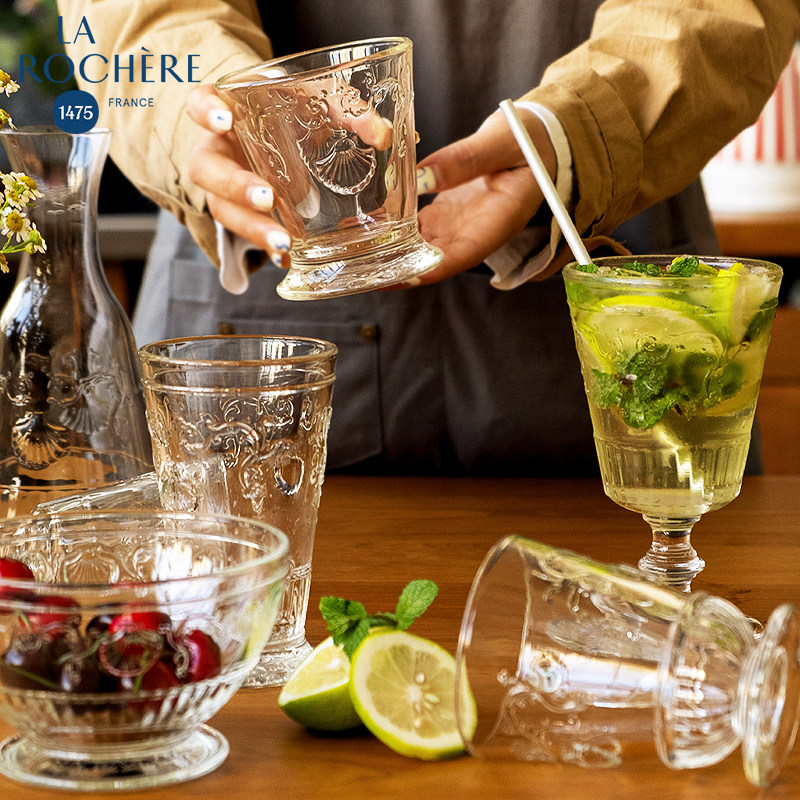 French imports LAROCHERE Versailles wine glasses coffee glass cups lead-free heat-resistant water glasses mug tea wine women