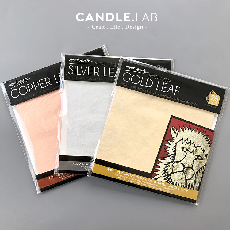 CANDLE LAB) decoration GOLD foil SILVER foil COPPER foil paper whole sheet plaster candle drop glue handmade candle decoration 28