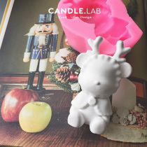 CANDLE LAB) Christmas antlers bear DIY aromatherapy plaster expanded stone handmade silicone mold 22