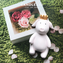 CANDLE LAB ) Crown pig DIY aromatherapy aromatic plaster candle expanded fragrance of aromatic silicone mould 16