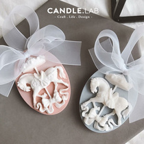CANDLE LAB) Carousel DIY fragrant lavender Plaster Candle Flaring stone on-board wax sheet Silicone Mold 23