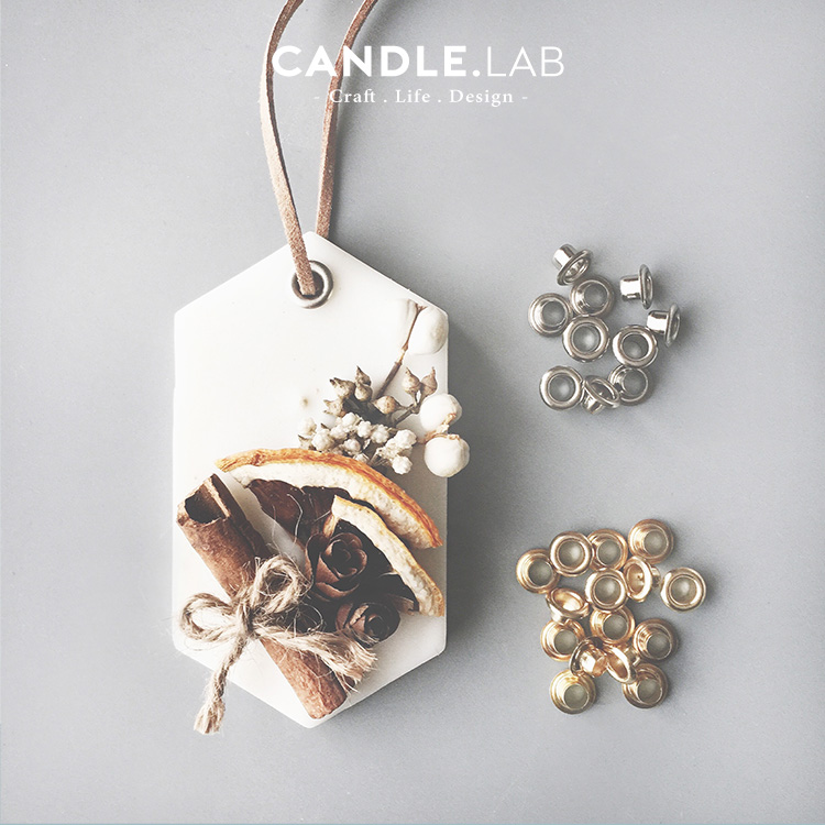 CANDLE. LAB ) DIY metal hollow riveted eye-up buckle gold silver decorative gypsum wax flake accessory 22