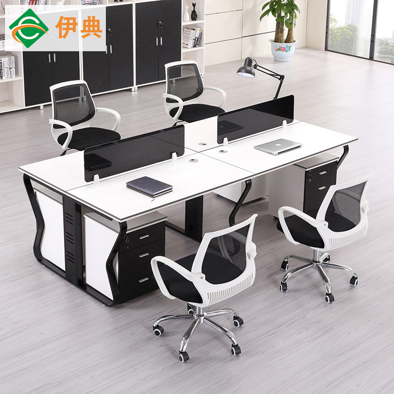 Desk Beijing simple modern single staff combination Guangzhou office furniture 2 4 6 staff computer desk