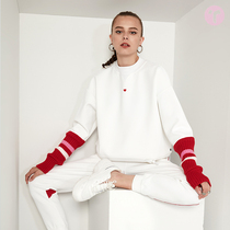 TIFFAFit TIFFA Fit Lisdani with the same red and white knitted sleeves loose casual pullover sweater