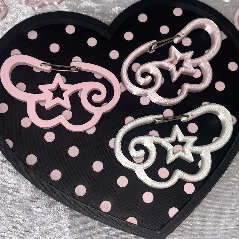 Ohshock Original Star Wings Wing Carabiner 3D Printed Pendant Japanese Style Bag Charm Ohshock Original Star Wings Wing Carabiner 3D Printed Pendant Japanese Style Bag Charm