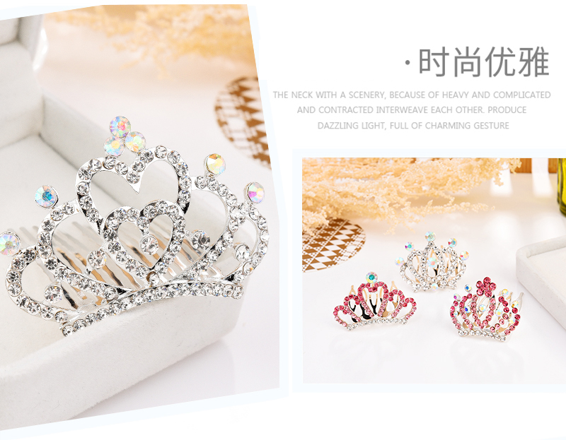 Vương miện trẻ em công chúa pha lê vương miện Hàn Quốc bé gái cô gái phụ kiện tóc kẹp tóc kẹp tóc kẹp tóc nữ dây buộc tóc hoa cúc