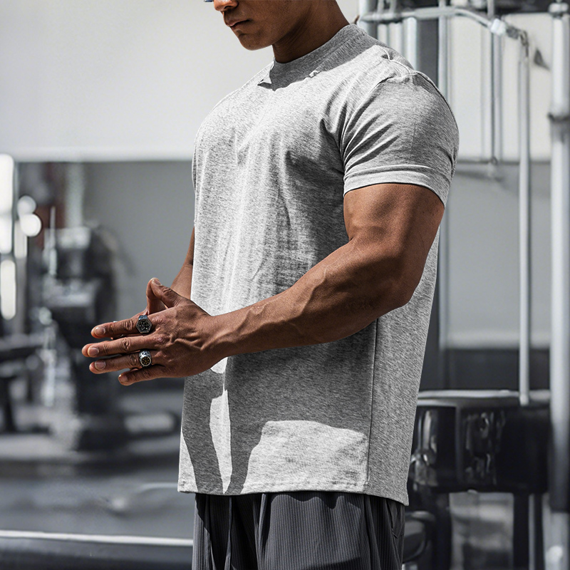Musclefaith Muscle Faith Fitness Short-Sleeved Men's Slim-Fitting Cuff Training Clothes Cotton Sports T-Shirt Musclefaith Muscle Faith Fitness Short-Sleeved Men's Slim-Fitting Cuff Training Clothes Cotton Sports T-Shirt