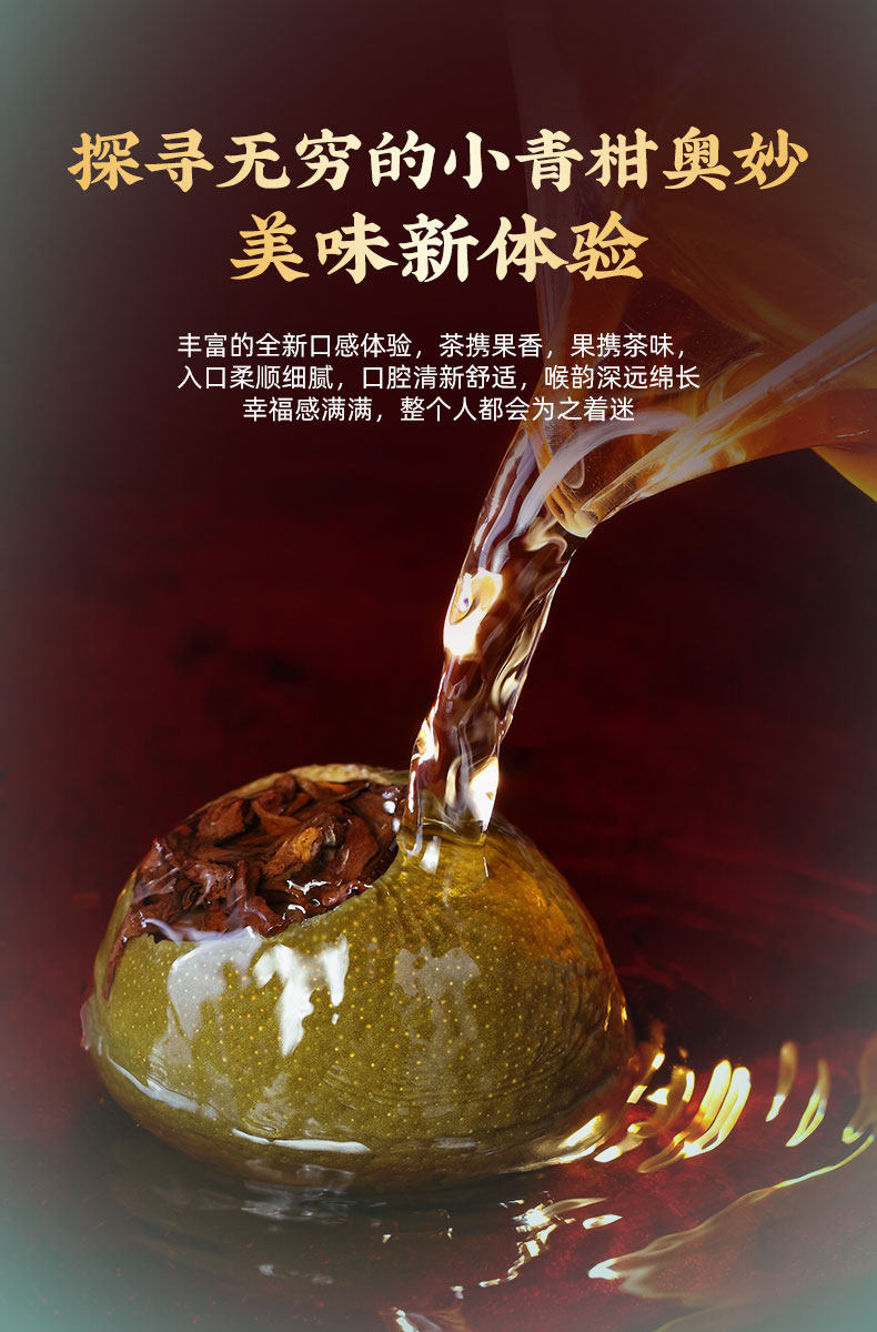 润元昌 腾讯文创联名款 人生百味 新会鼎级梅江头采小青柑柑普茶 100g*2件 天猫优惠券折后¥199包邮 赠观山茶水分离杯