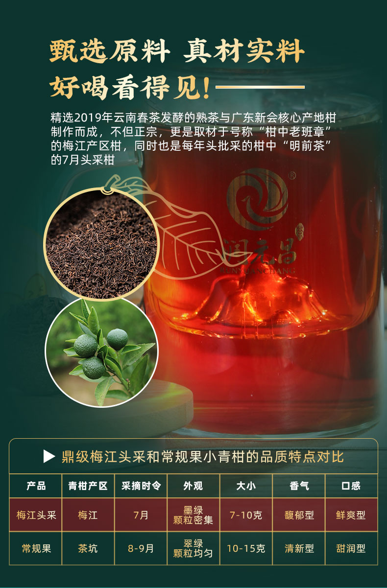 润元昌 腾讯文创联名款 人生百味 新会鼎级梅江头采小青柑柑普茶 100g*2件 天猫优惠券折后¥199包邮 赠观山茶水分离杯