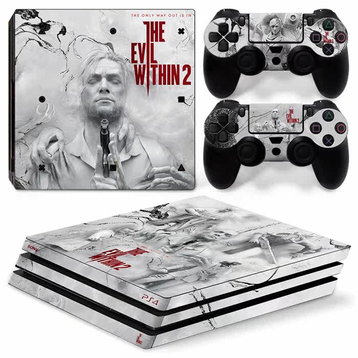 Evil Spirits Attaching 2PS4 Pro Sticker Pain to The Evil Within 2 PS4PRO Host Cling Film