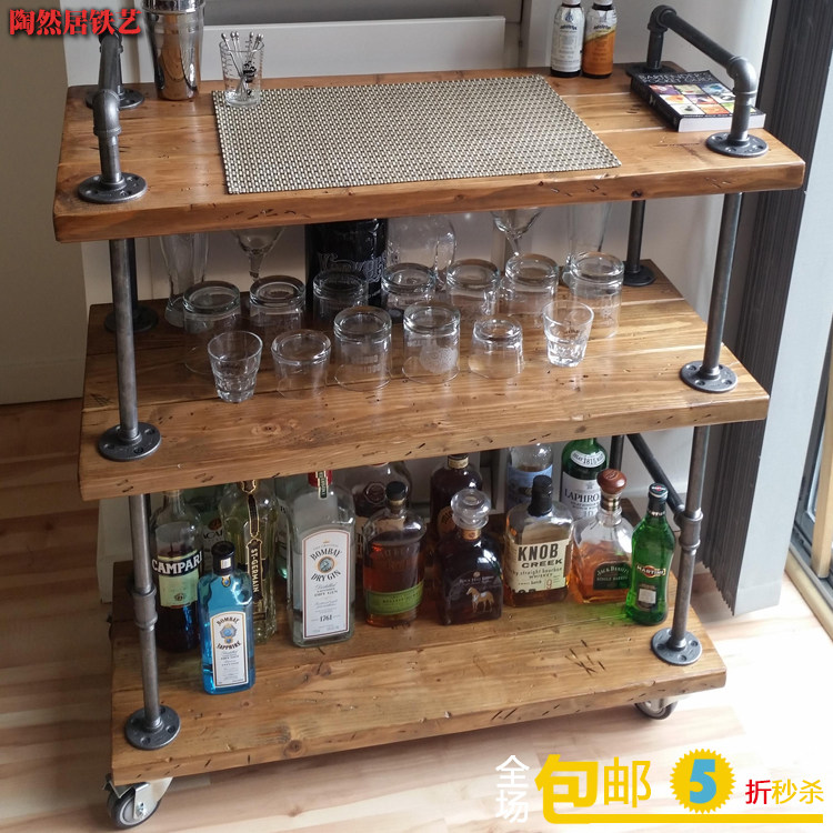 Factory direct sales Old industrial three-story dining car Hotel trolley Food delivery Wine tea water truck Pastry American village