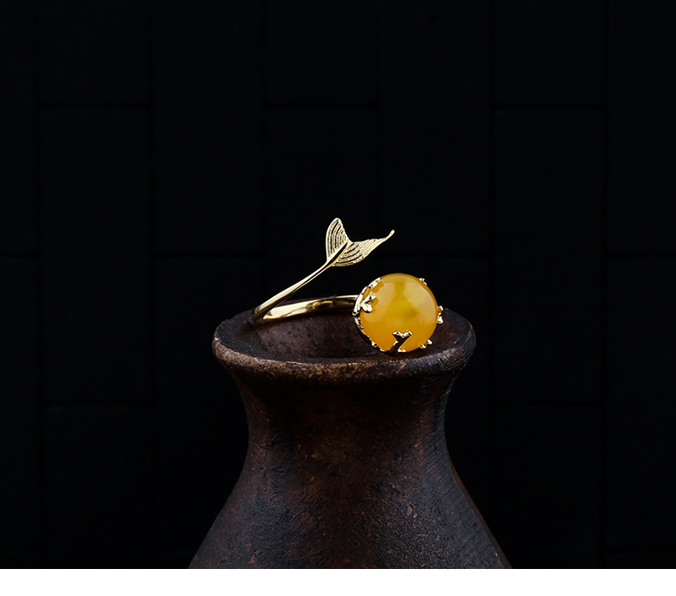 S925 Sterling Silver Ring Hỗ trợ rỗng Thiết lập bọt Nàng tiên cá dát Crystal Honey Wax Ring Hỗ trợ 7-9 hạt nhẫn trọn nam vàng 18k