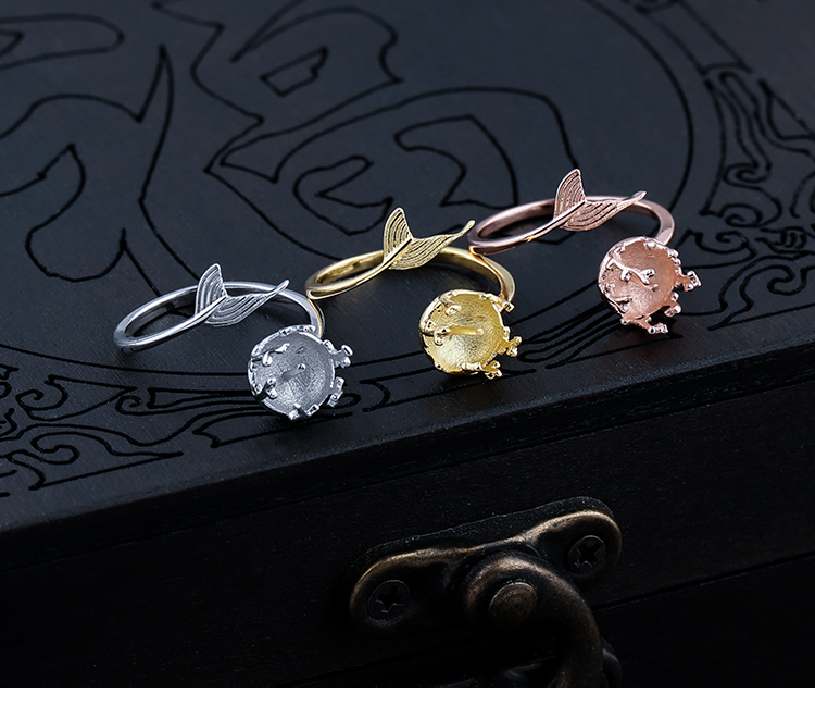 S925 Sterling Silver Ring Hỗ trợ rỗng Thiết lập bọt Nàng tiên cá dát Crystal Honey Wax Ring Hỗ trợ 7-9 hạt nhẫn trọn nam vàng 18k