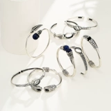 Серебряный браслет, бирюзовая инкрустация камня из воскового агата из натурального камня, серебро 925 пробы