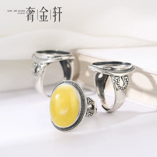 Обручальное кольцо, ретро инкрустация камня из воскового агата, изумрудное кольцо с камнем из нефрита, серебро 925 пробы, 18mm