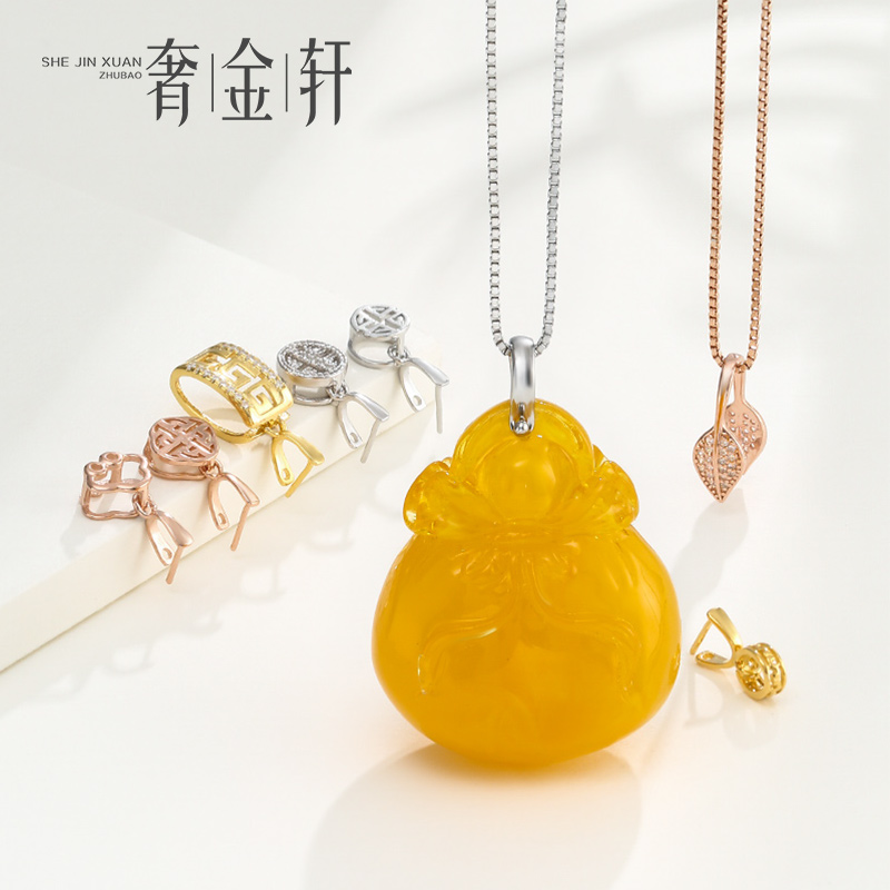 925 silver pendant button diy accessories 18K gold pin button jacket button button button button