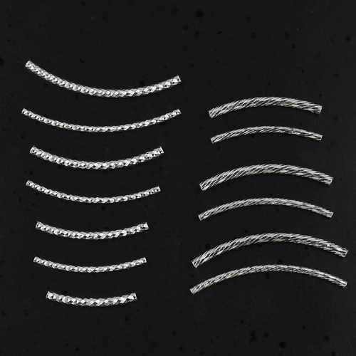 Изогнутая трубка, аксессуары, браслет ручной работы, серьги, аксессуар, серебро 925 пробы, DIY