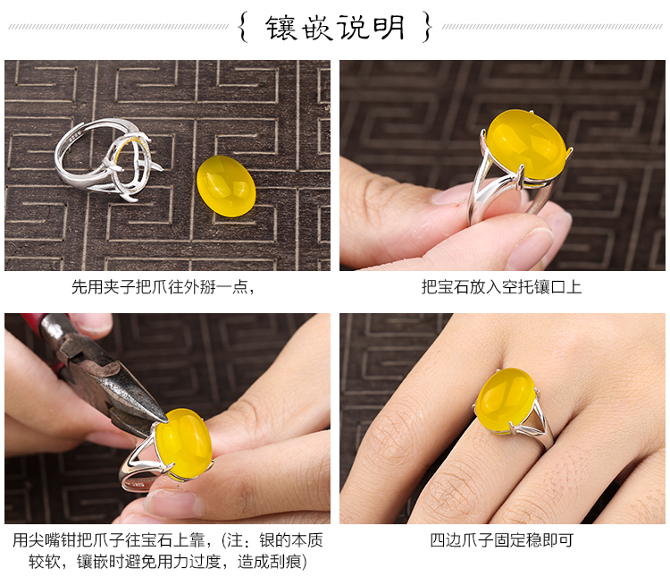 Bague mixte JINXUAN DE LUXE en Argenterie - Ref 3086921 Image 17